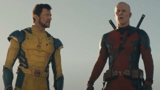 Wolverine standing next to mask-less Deadpool in Deadpool and Wolverine trailer