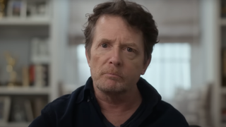 Michael J. Fox looking at the camera in Still